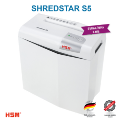 Alternative view of HSM SHREDSTAR S5 Evrak İmha / Kağıt Kırpma Makinesi - Düz/şerit kesim - 6 mm - 12lt