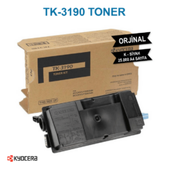 KYOCERA TK-3190 Siyah Toner (Orjinal) - Ecosys P3055dn - P3060dn - P3155 - M3655idn - M3860idn