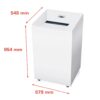 HSM PURE 830 Evrak İmha Makinesi / Kağıt Kırpma Makinesi - CD İmha Makinesi - Çapraz/konfeti kesim 4,5x30 mm - 150lt - Görsel 2